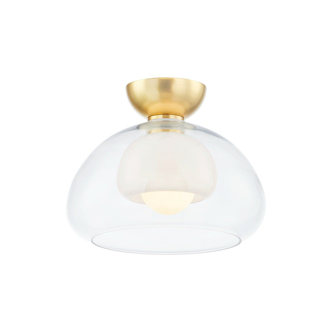 Cortney 1 Light Semi Flush - Aged Brass Hudson Valley Lighting 8