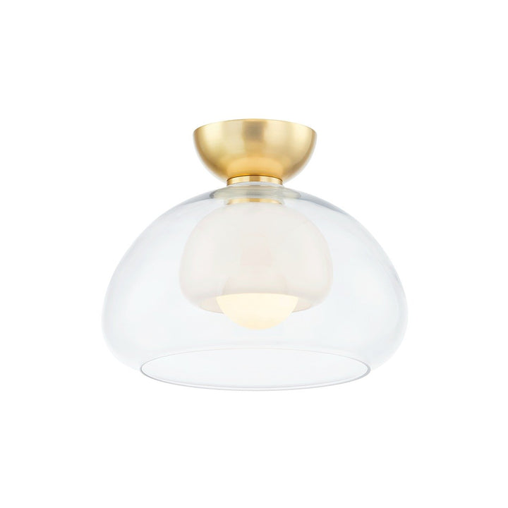 Cortney 1 Light Semi Flush - Aged Brass Hudson Valley Lighting 8