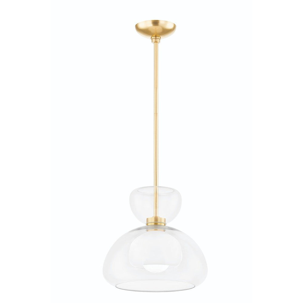Cortney 1 Light Pendant Light - Aged Brass Hudson Valley Lighting 2