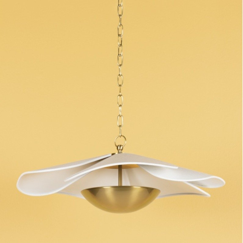 Madeline 1 Light Pendant Light - Aged Brass Hudson Valley Lighting 3