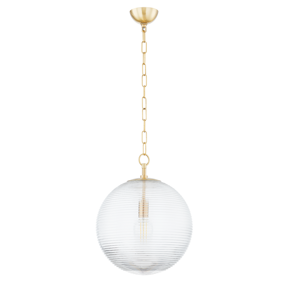 Sara Glass Pendant Light - Brass Hudson Valley Lighting 2