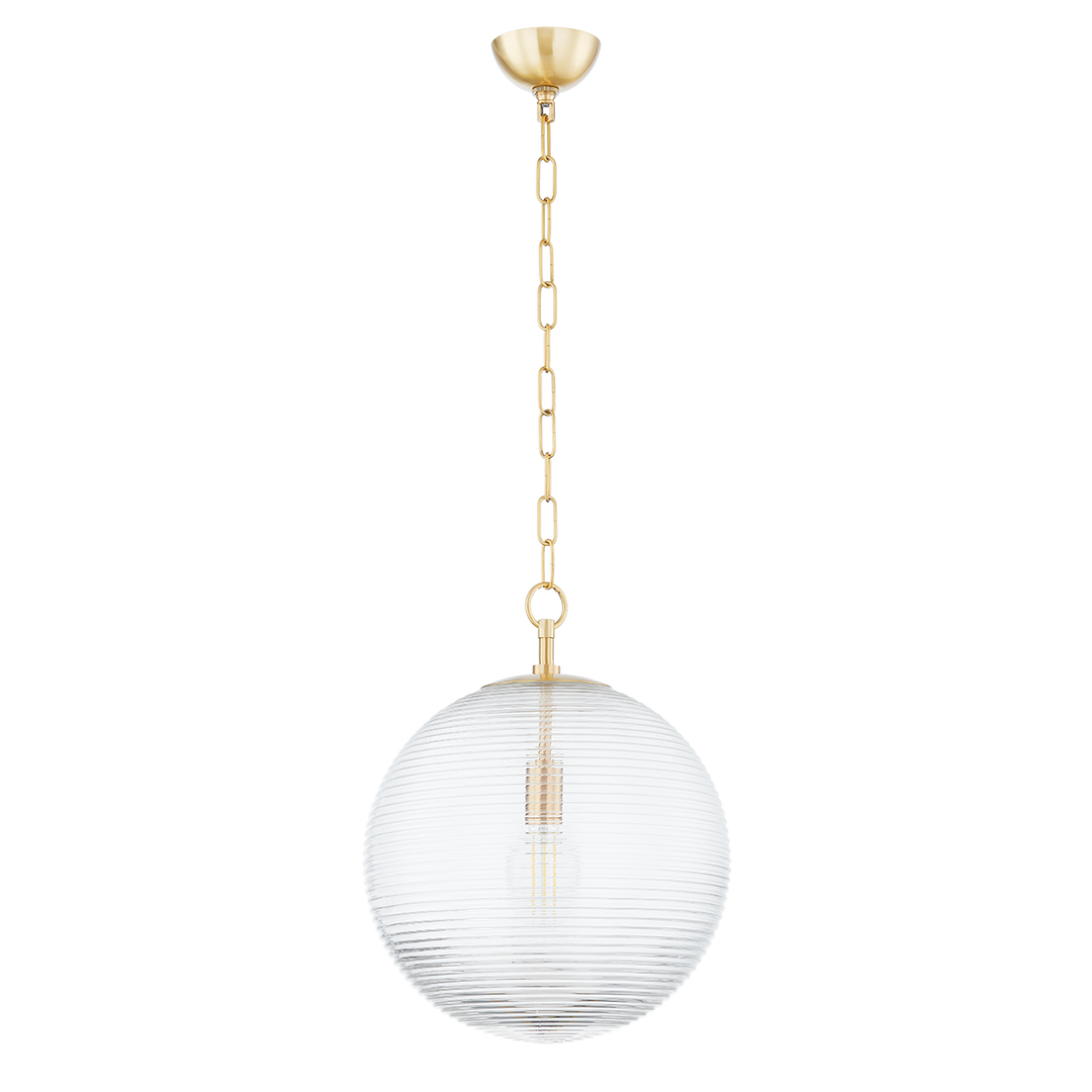 Sara Glass Pendant Light - Brass Hudson Valley Lighting 2