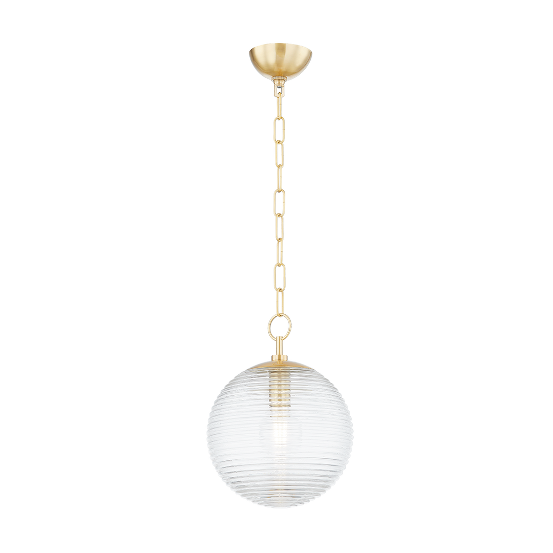 Sara Glass Pendant Light - Brass Hudson Valley Lighting 1