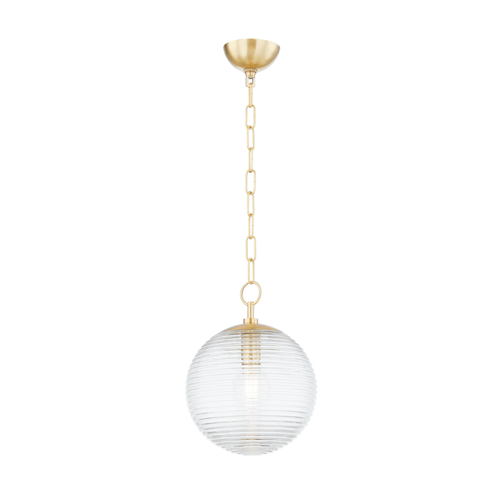 Sara Glass Pendant Light - Brass Hudson Valley Lighting 1