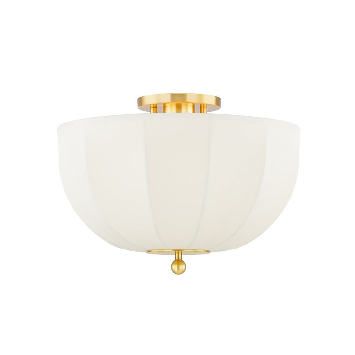 Meshelle 1 Light Flush Mount - Aged Brass Hudson Valley Lighting 1