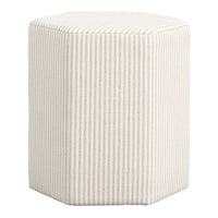 O&Co Shore Thin Stripe Stool in Beige