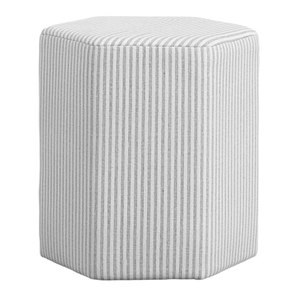 O&Co Shore Thin Stripe Stool in Grey