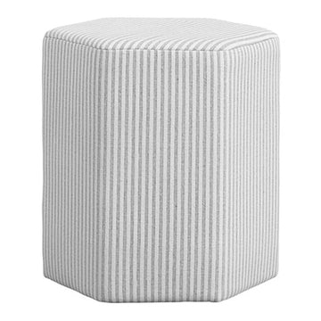 O&Co Shore Thin Stripe Stool in Grey