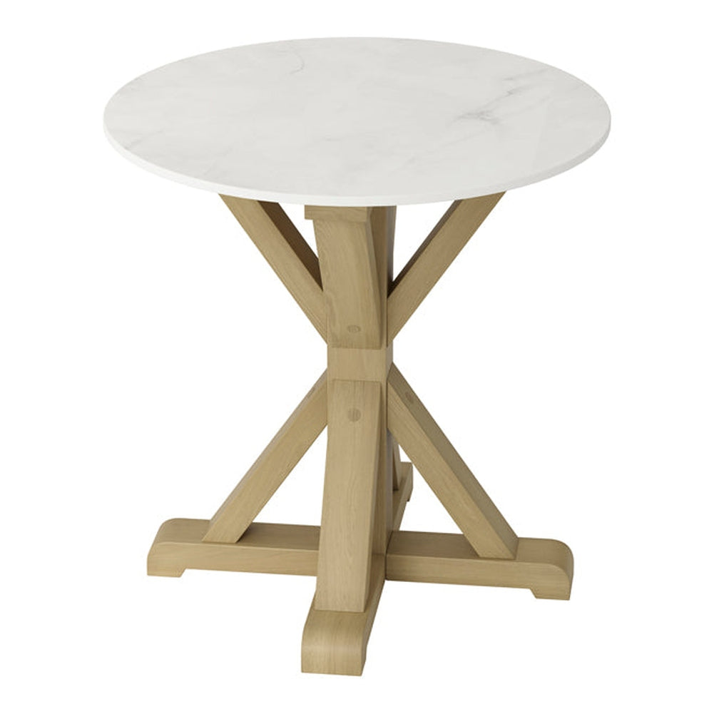 O&Co Harlow Side Table in Stone & Latte