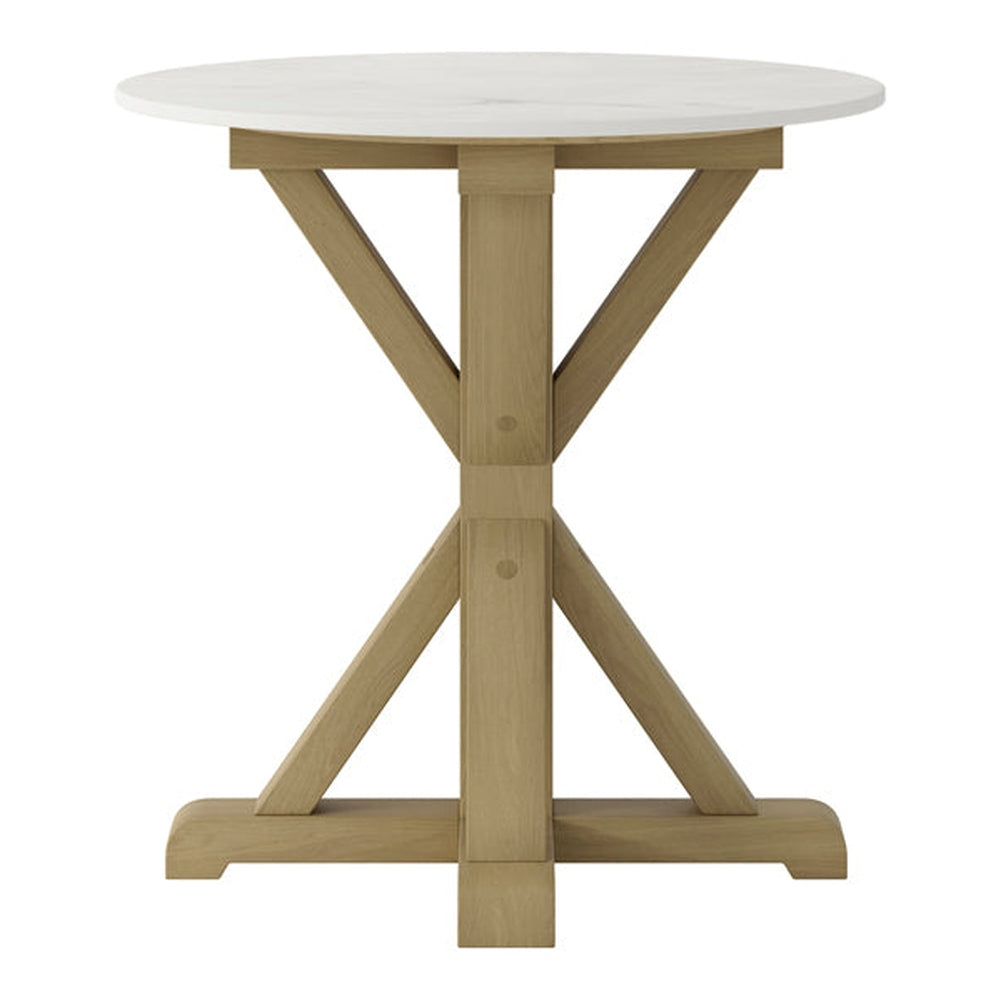 O&Co Harlow Side Table in Stone & Latte