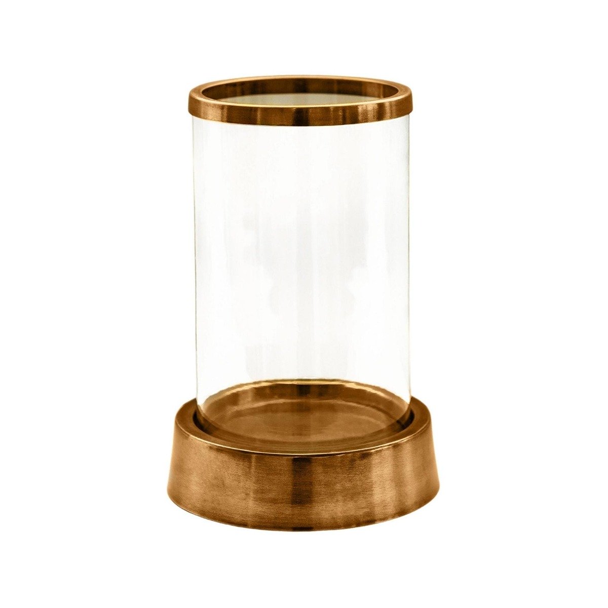 Ivyline Hampton Hurricane Lantern in Antique Brass - Small