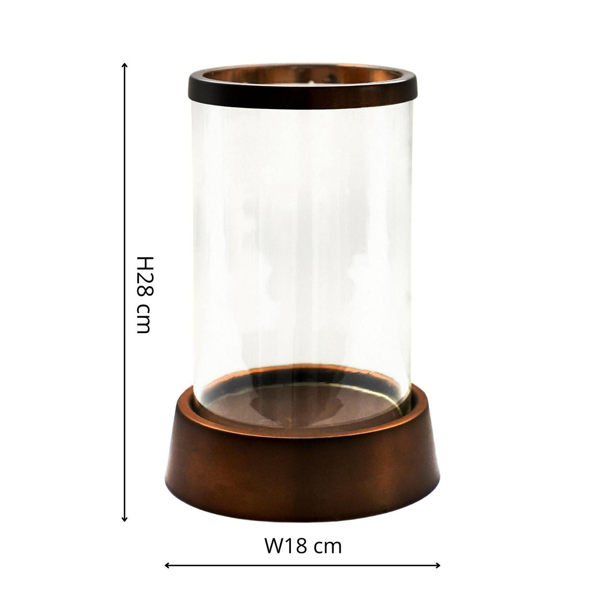 Ivyline Hampton Hurricane Lantern in Copper - Small