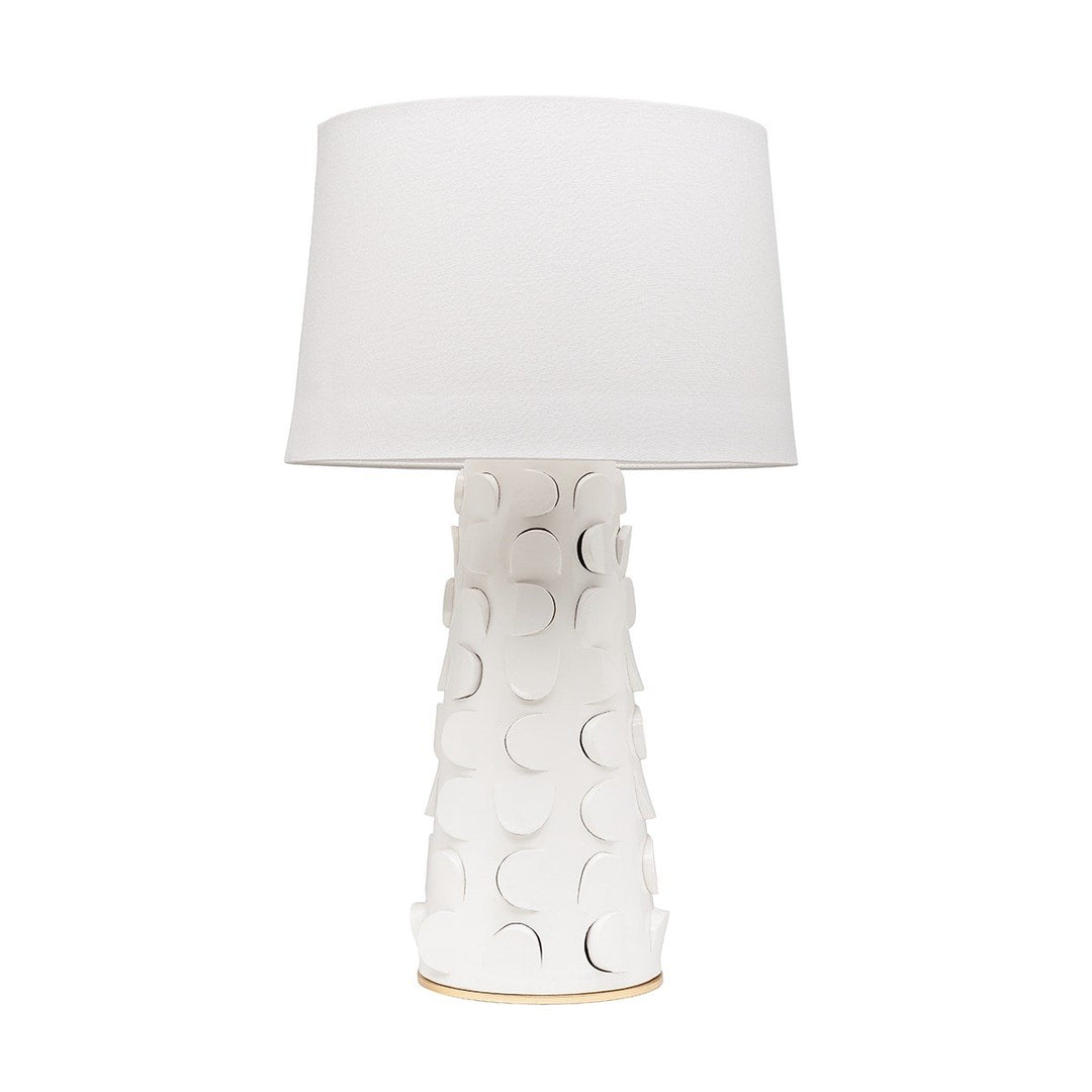 Naomi 1 Light Table Lamp - White Lustro & Gold Leaf Hudson Valley Lighting 1