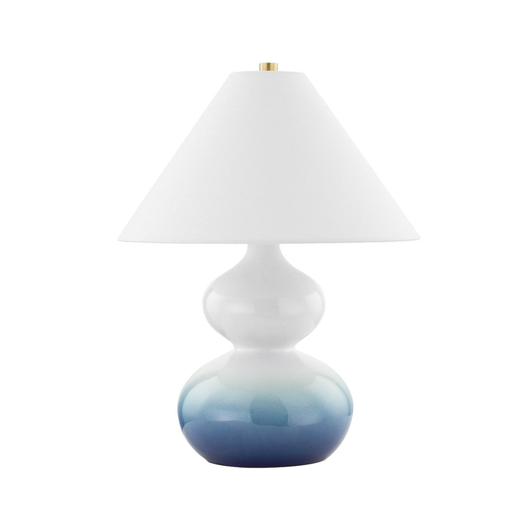 Aimee 1 Light Table Lamp - Aged Brass & Blue Ombre Hudson Valley Lighting 1