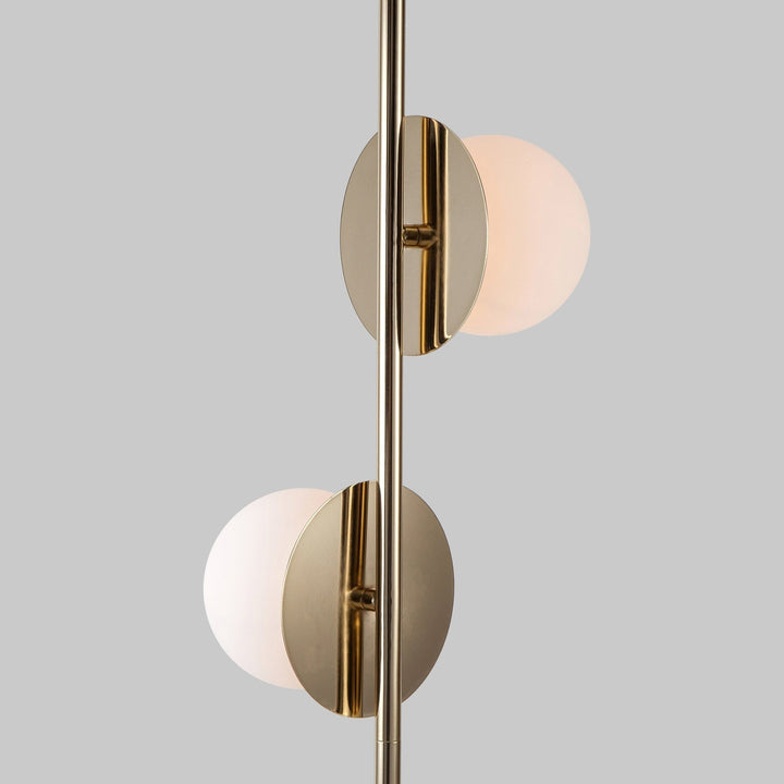 Opal Disk Floor Light - Brass houseof 3
