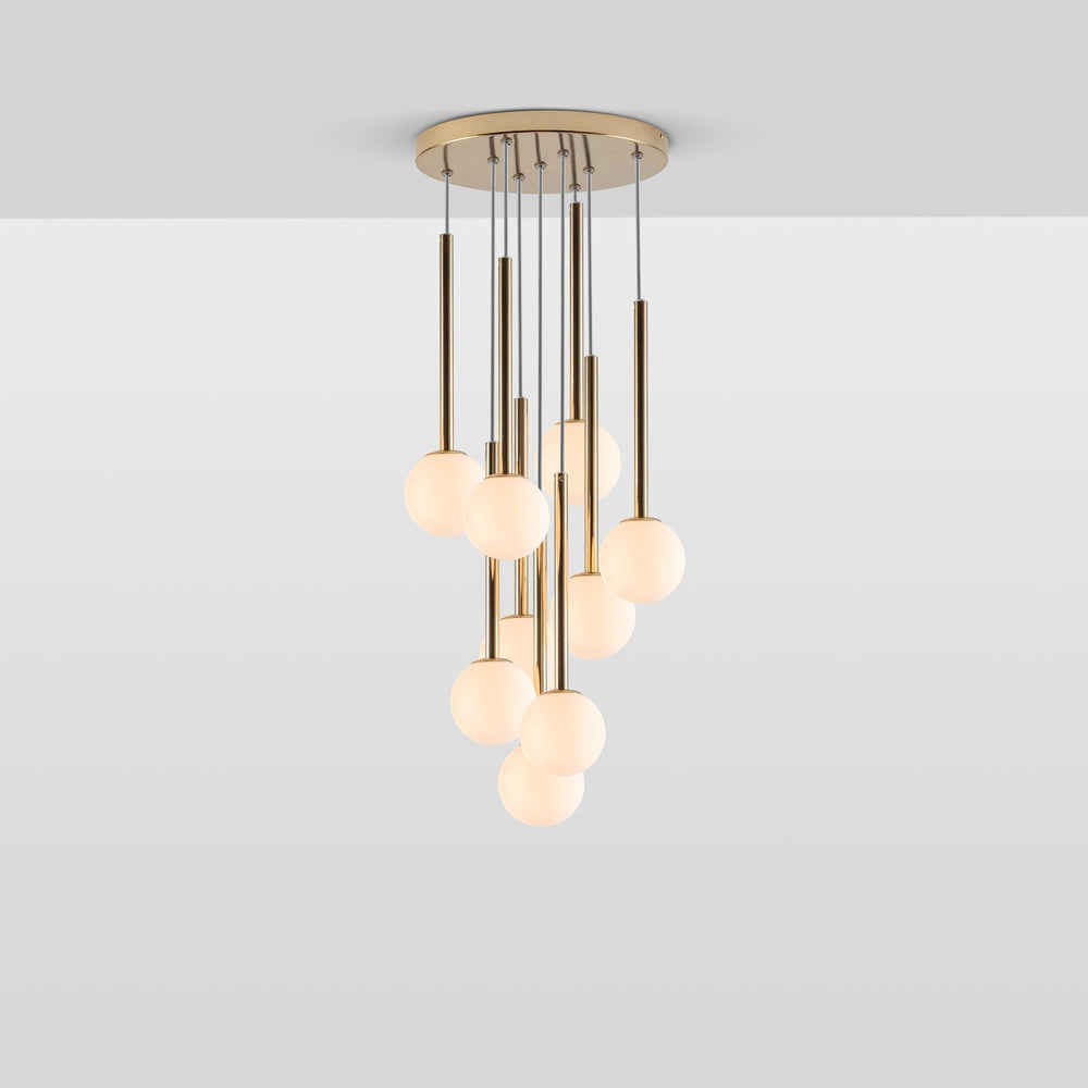 Opal Ball Cluster Ceiling Light - Brass houseof 2