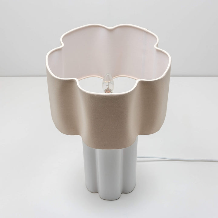 Flower Ceramic Table Lamp - White houseof 3