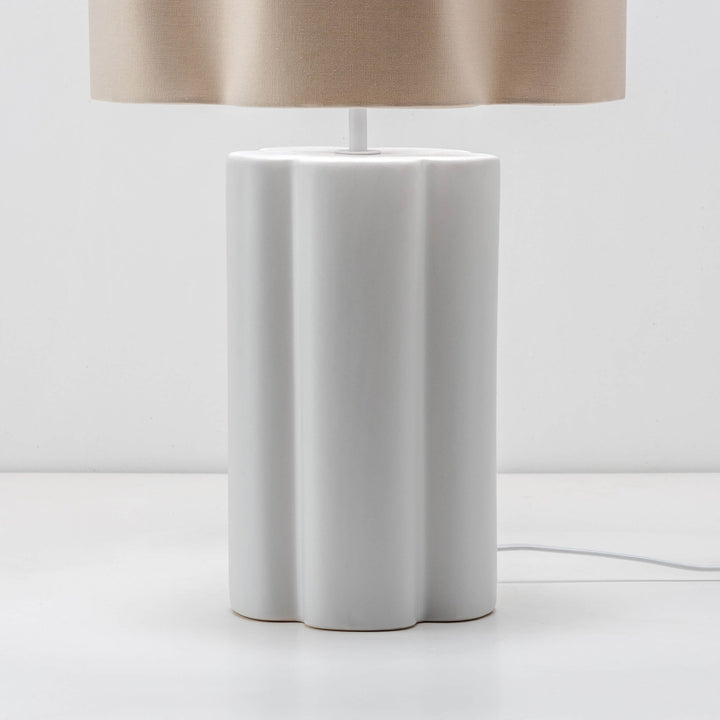 Flower Ceramic Table Lamp - White houseof 4