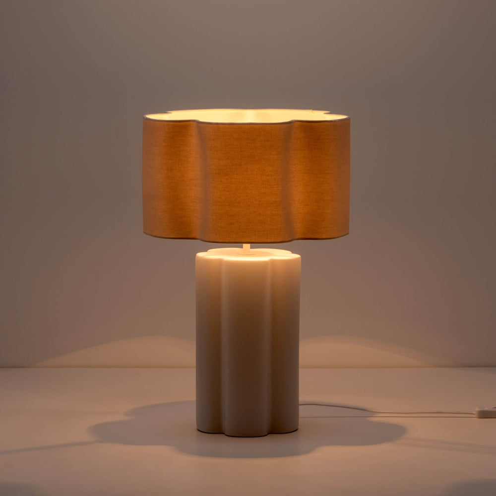 Flower Ceramic Table Lamp - White houseof 2