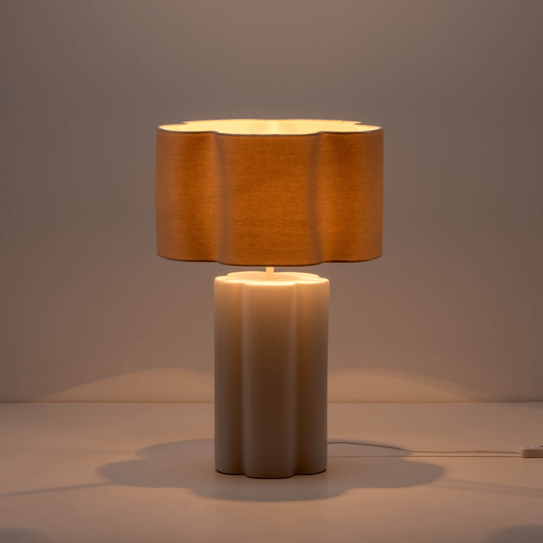 Flower Ceramic Table Lamp - White houseof 2