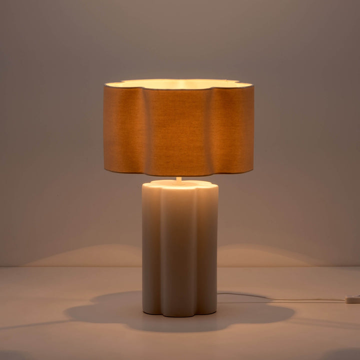 Flower Ceramic Table Lamp - White houseof 2