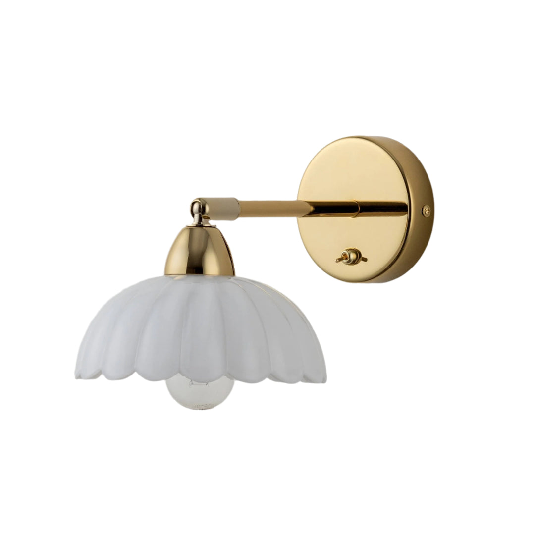 Flower Sconce Wall Light - White houseof 1