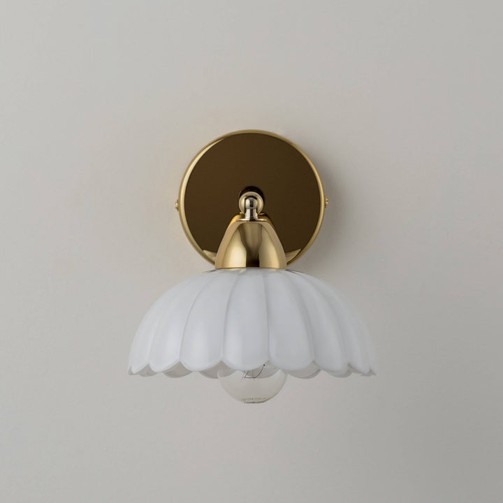 Flower Sconce Wall Light - White houseof 4