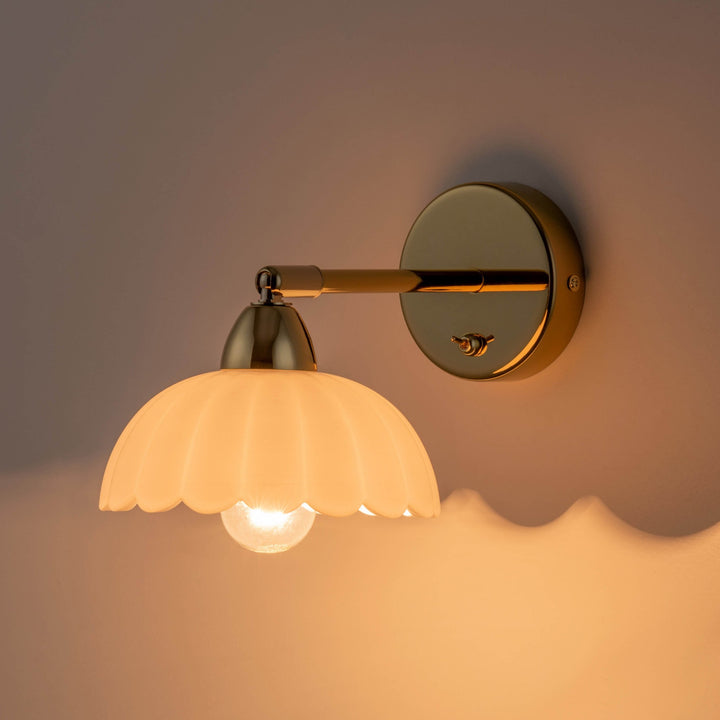 Flower Sconce Wall Light - White houseof 3