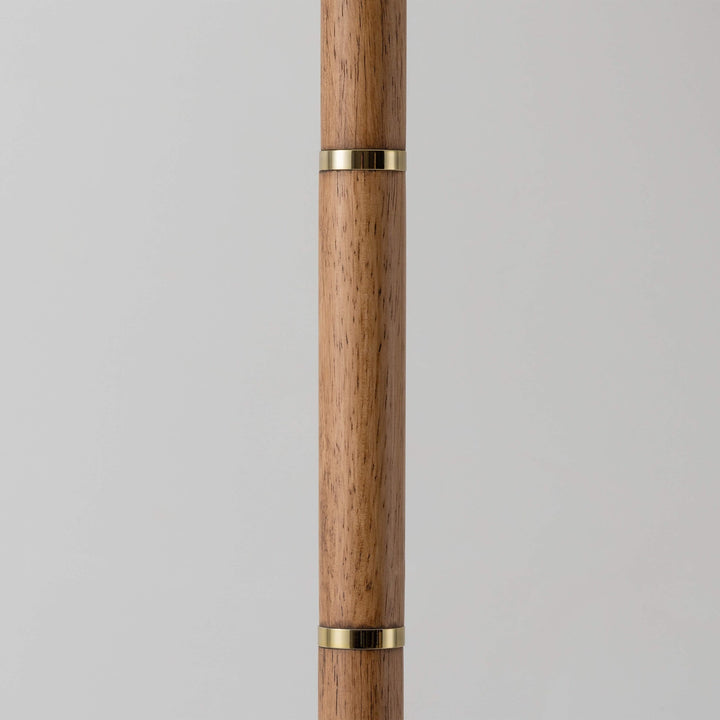 Disk Floor Lamp - Wood & Brass houseof 3