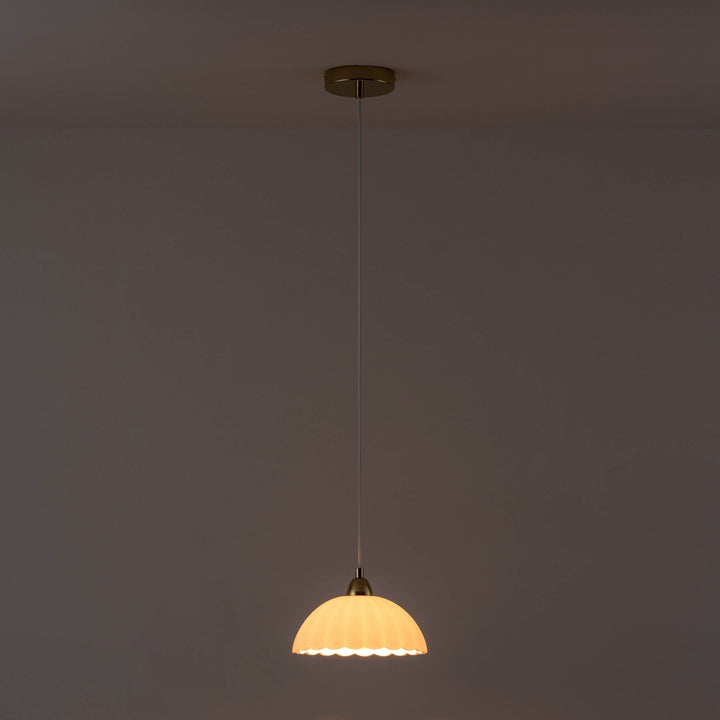 Flower Glass Pendant Ceiling Light - White houseof 5