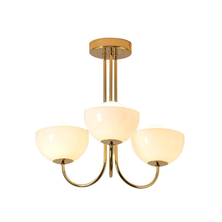 Glass Bowl Ceiling Light - Brass houseof 1