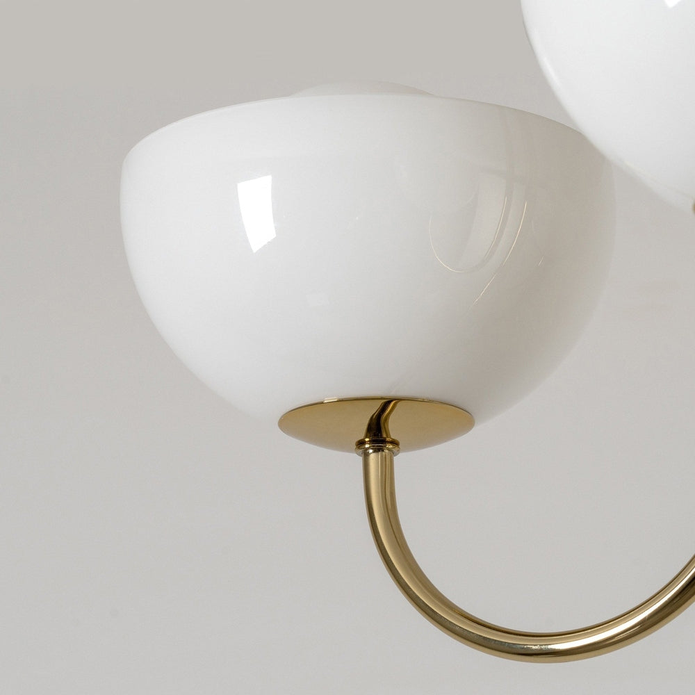 Glass Bowl Ceiling Light - Brass houseof 2