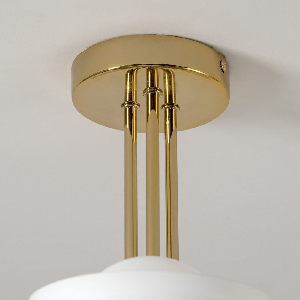 Glass Bowl Ceiling Light - Brass houseof 3