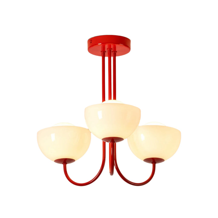 Glass Bowl Ceiling Light - Red houseof 1