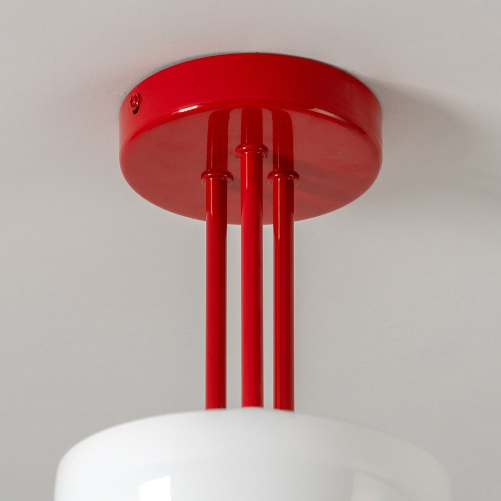 Glass Bowl Ceiling Light - Red houseof 2