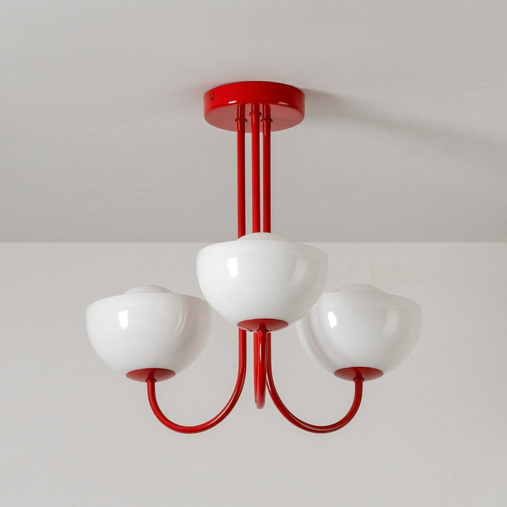 Glass Bowl Ceiling Light - Red houseof 3