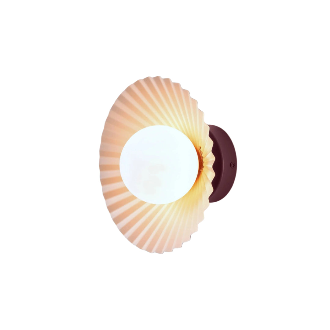 x Emma Gurner: The Pleat Wall Light - Burgundy houseof 1