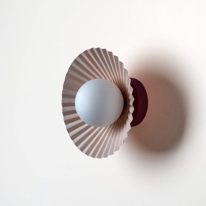 x Emma Gurner: The Pleat Wall Light - Burgundy houseof 3