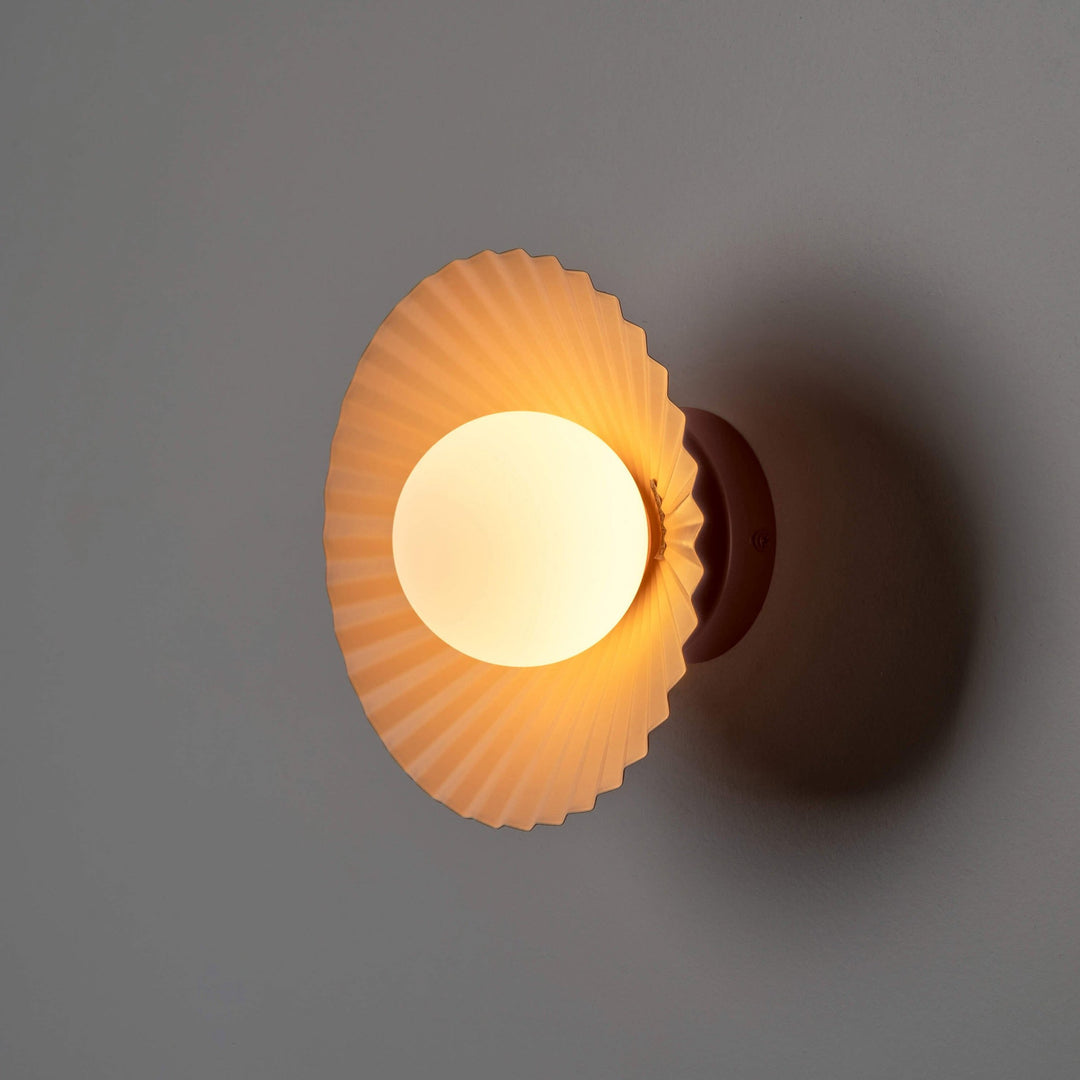 x Emma Gurner: The Pleat Wall Light - Burgundy houseof 2
