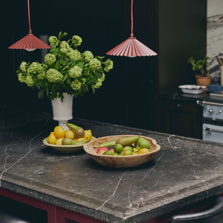 x Emma Gurner: The Pleat Ceiling Pendant Small - Burgundy houseof 11
