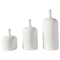 Gallery Interiors Set of 3 Vormark Ornamental Vases in Natural