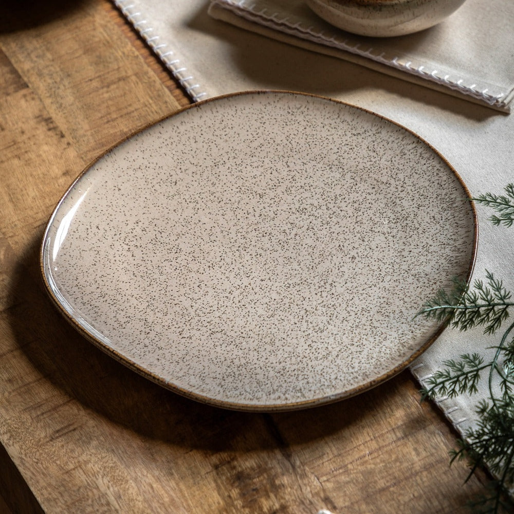 Speckle Glaze Dinner Plates - Oatmeal Pack of 4 GalleryDirect 2