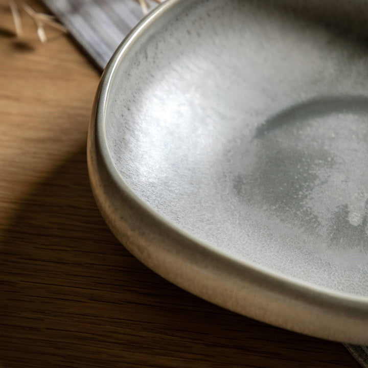 Pebble Glaze Pasta Bowls - Dove Grey Pack of 4 GalleryDirect 3