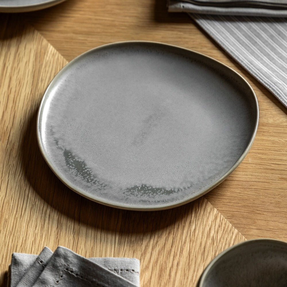 Pebble Glaze Side Plates - Dove Grey Pack of 4 GalleryDirect 2