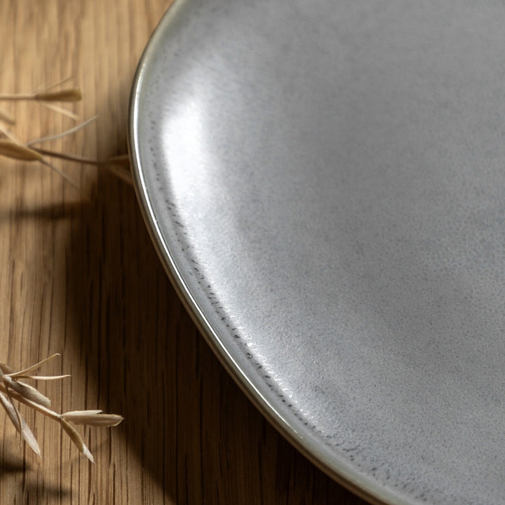 Pebble Glaze Dinner Plates - Dove Grey Pack of 4 GalleryDirect 3