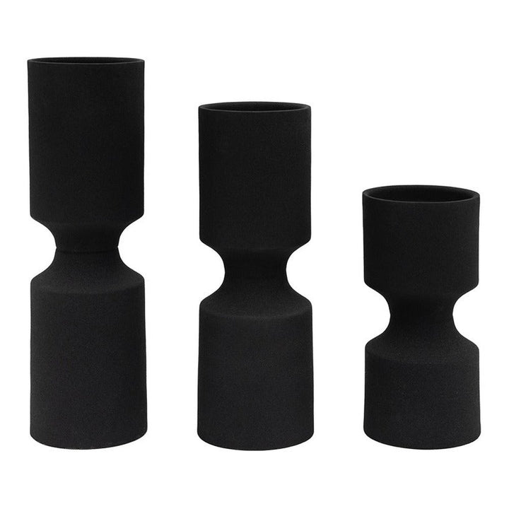 Zia Set of 3 Candlesticks - Black GalleryDirect 1