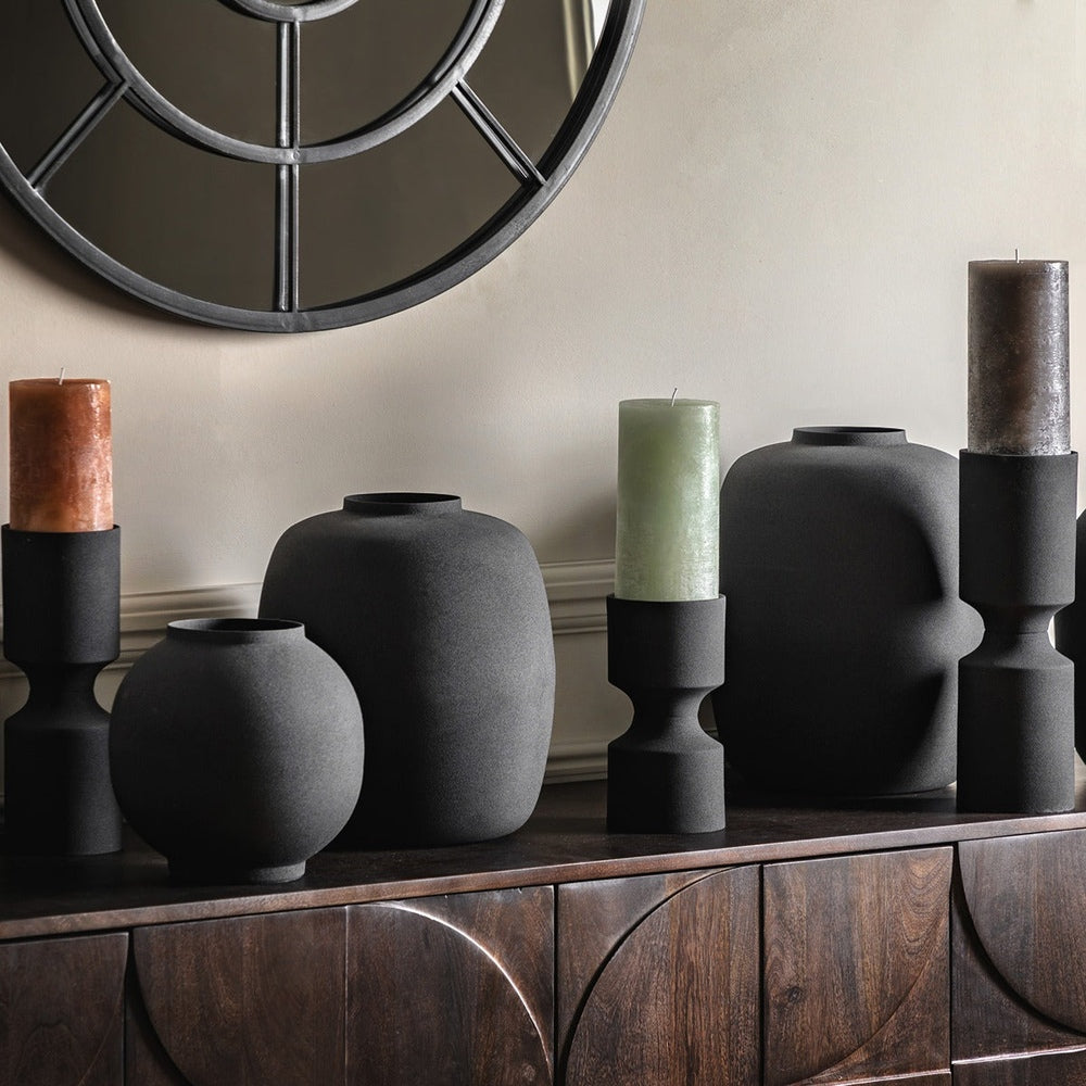 Zia Set of 3 Candlesticks - Black GalleryDirect 2