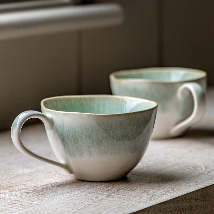 Reactive Organic Mugs - Duck Egg Pack of 4 GalleryDirect 2