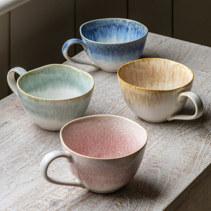 Reactive Organic Mugs - Duck Egg Pack of 4 GalleryDirect 4