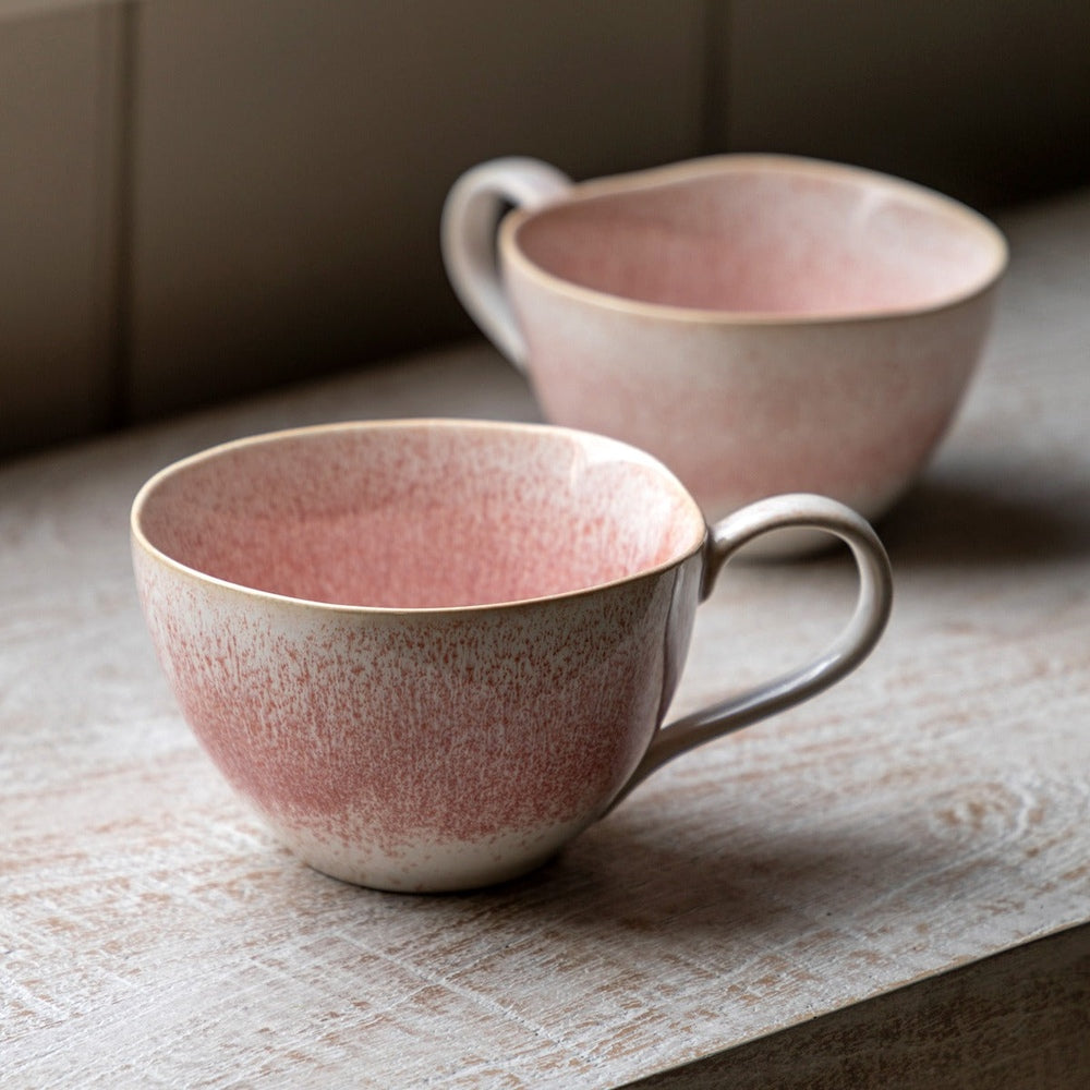 Reactive Organic Mugs - Rose Pink Pack of 4 GalleryDirect 2